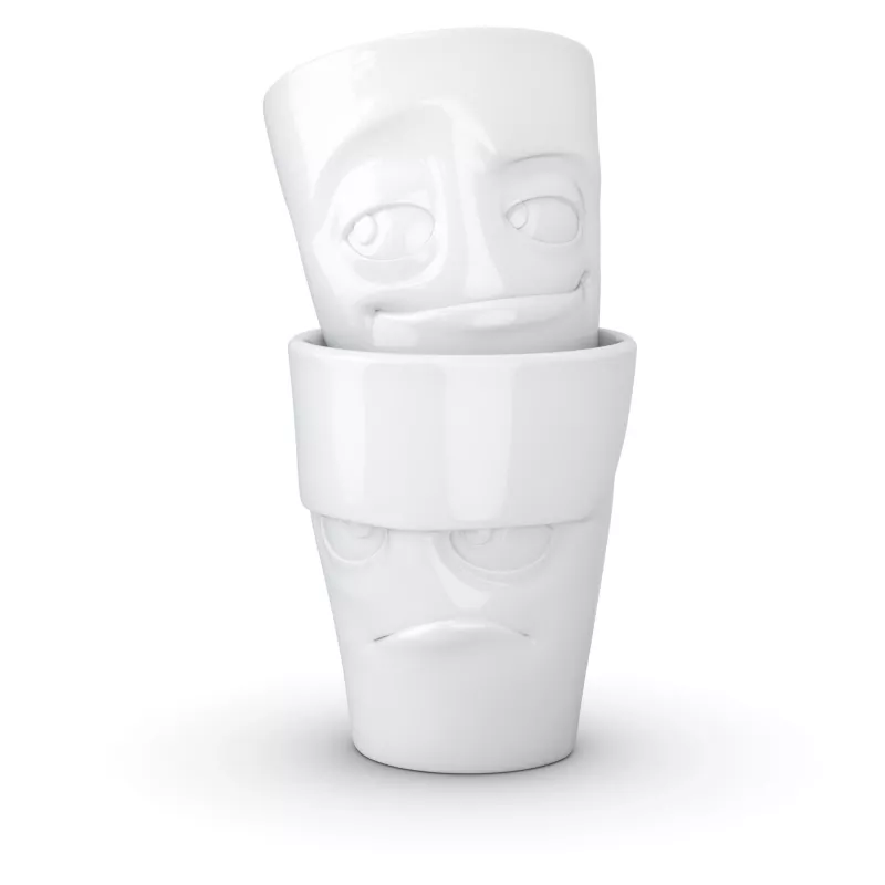 FIFTYEIGHT PRODUCTS Φλιτζάνι 350ml - Grumpy & Mischievous White