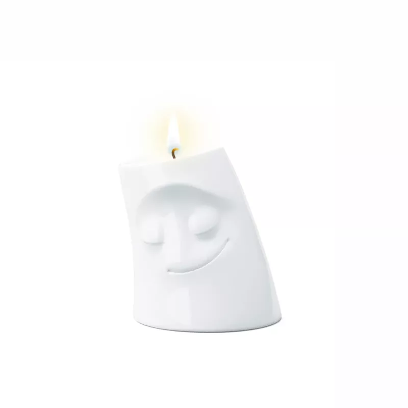 FIFTYEIGHT PRODUCTS FIFTYEIGHT Candle Snuggle CUDDLY μικρό κηροπήγιο λευκό