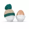 FIFTYEIGHT PRODUCTS Ποτηράκι αυγού Beanie Ivory/Emerald