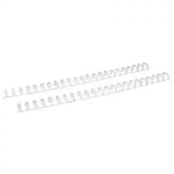 LMG Signaltechnologie 100 Twin Loop Wire Binding Spine λευκό 6,4 mm για 30 φύλλα