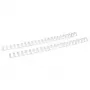 LMG Signaltechnologie 100 ράχες βιβλιοδεσίας Twin Loop λευκές 6,4 mm για 30 φύλλα