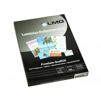 LMG φύλλα πλαστικοποίησης γυαλιστερά για μέγεθος επαγγελματικής κάρτας 100 τεμ.