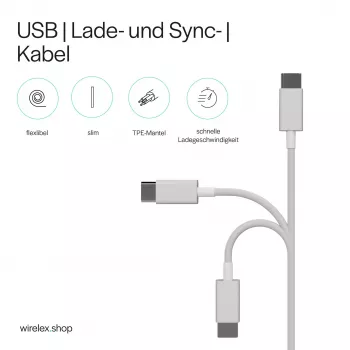 SHIVERPEAKS Flexline καλώδιο φόρτισης και συγχρονισμού USB-C σε USB-C, USB 2.0, ABS, λευκό, 0,5 m (FL31-12050)