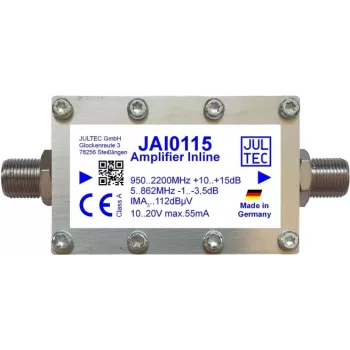 JULTEC JAI0115 ενισχυτής inline SAT 15dB τηλετροφοδοτούμενος