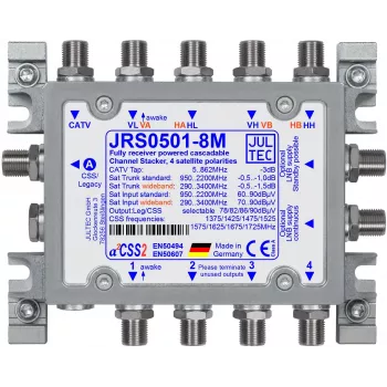Jultec JRS0501-8M 8πλός multiswitch 4 είσοδοι SAT 1 επίγεια είσοδος