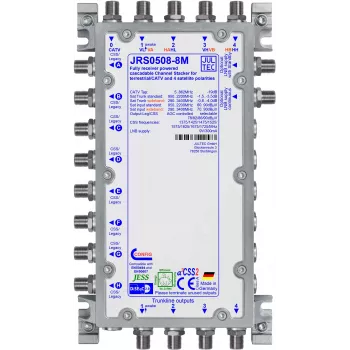 JULTEC JRS0508-8M multiswitch Unicable II / JESS, 5 είσοδοι, 8 έξοδοι, 64 ζώνες χρήστη