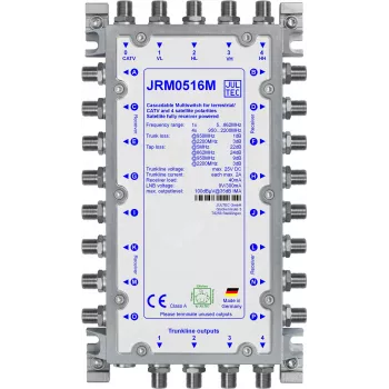 JULTEC JRM0516M 16πλός multiswitch με 4 εισόδους SAT και 1 επίγεια είσοδο