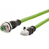 METZ CONNECT Cat6a M12 σε RJ45 καλώδιο δικτύου 1m πράσινο S/FTP χωρίς αλογόνα