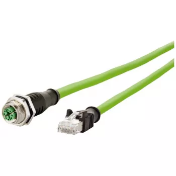 METZ CONNECT καλώδιο δικτύου - 5m Cat6a S/FTP M12 σε RJ-45 πράσινο