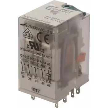 METZ BTR NETCOM Βιομηχανικό ρελέ 4PDT 24VDC 7A Steckbar 110017-25.14.07