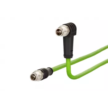 METZ CONNECT M12 X-codiertes Patchkabel 1m Cat.6A S/FTP PUR πράσινο 142M2X1A010