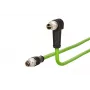 METZ CONNECT M12 X-codiertes Patchkabel 1m Cat.6A S/FTP PUR πράσινο 142M2X1A010