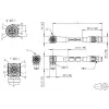 METZ CONNECT M12 X-codiertes Patchkabel 1m Cat.6A S/FTP PUR πράσινο 142M2X1A010