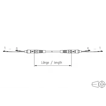 METZ CONNECT OpDAT VIK Καθολικό καλώδιο 12x OS2 LC-LC, 50 m