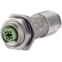 METZ CONNECT MMF881A115-0001 M12 υποδοχή θηλυκή, D-codiert, IP67, feldkonfektionierbar, με φλάντζα, 4-polig