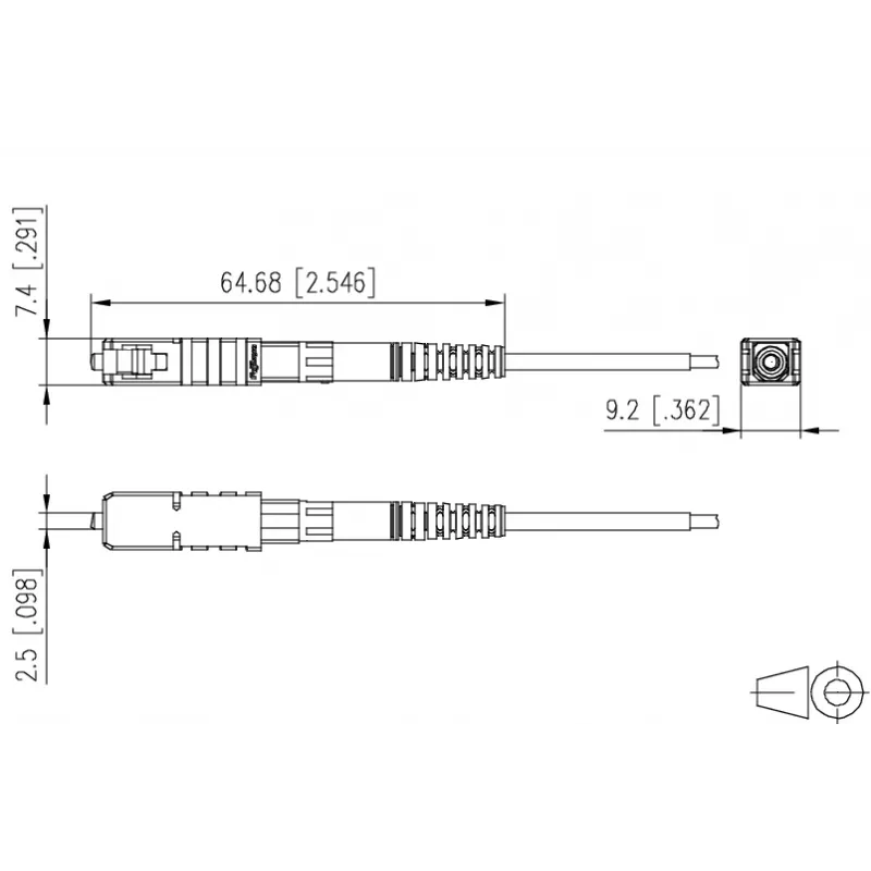 METZ CONNECT 1509QKEA002C-E SC/PC OS2 Singlemode-Pigtail 2m πράσινο 20 τεμ.
