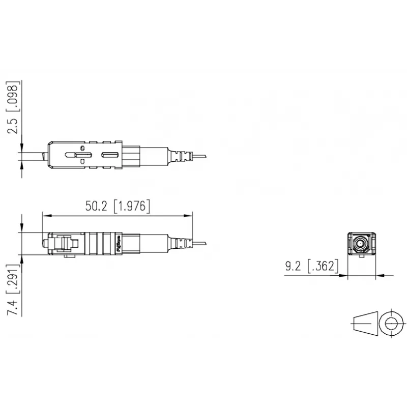 METZ CONNECT 1509QAEA0010-E SC OS2 Singlemode Green Field Assembly Connector 10 τεμ.