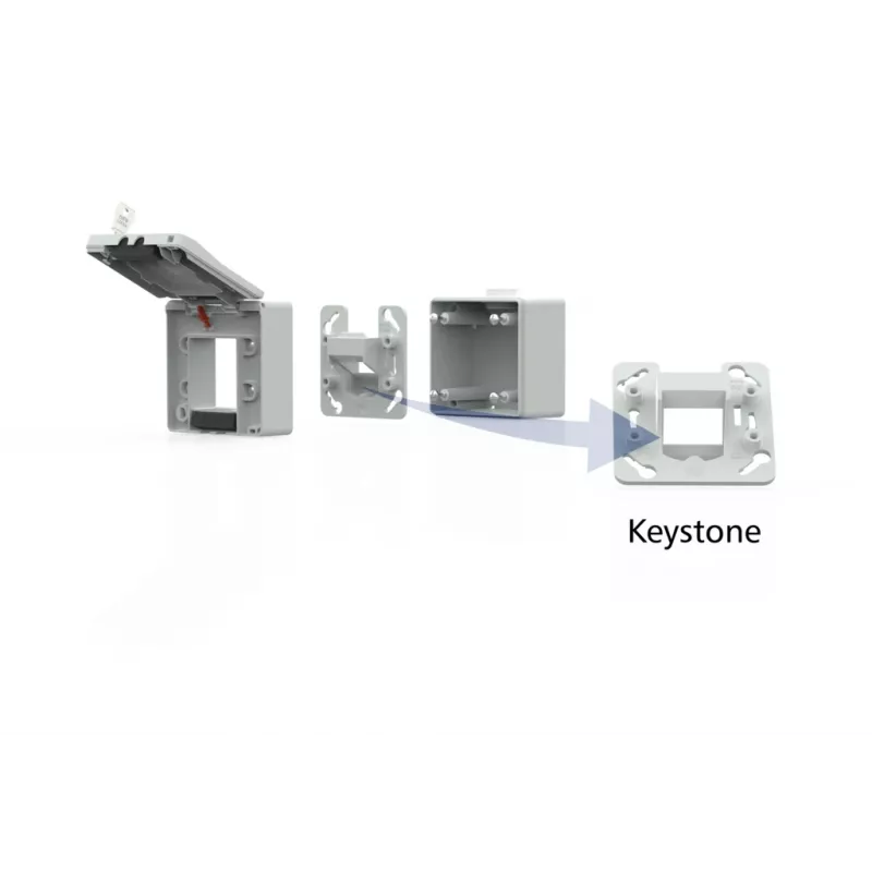 METZ CONNECT IP44 Επιτοίχιο κουτί γκρι για Keystone-Modul 1309470003KI