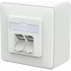 METZ CONNECT E-DAT C6A IDC Επιτοίχια πρίζα λευκό - Αξεσουάρ δικτύου