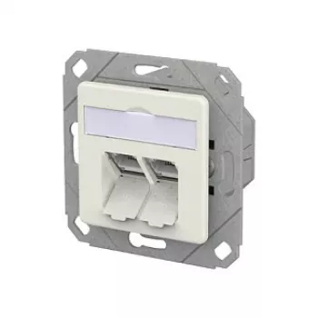 METZ CONNECT 130D381102-I E-DAT Cat.6A IDC UPk Pure White Υποδοχή RJ45 Keystone