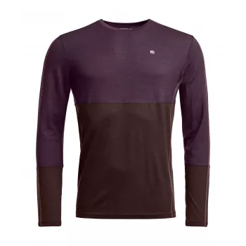 Ortovox 185 Rock N Wool Long Sleeve - Dark Wild Berry, μέγεθος L