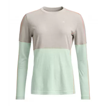 Ortovox 185 Rock N Wool Long Sleeve γυναικείο λειτουργικό φανελάκι - White Tea, μέγεθος M