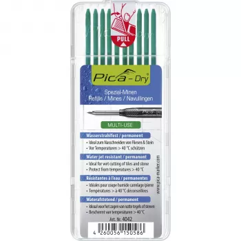 PICA-MARKER Pica DRY Refills Green - 10 ανταλλακτικά, 2,8 mm, 125 mm