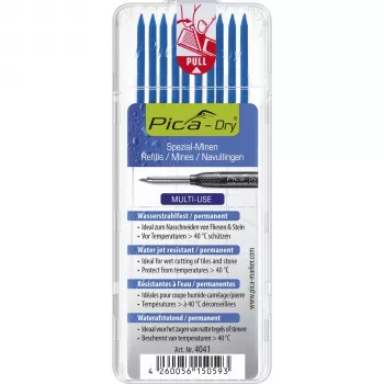 PICA-MARKER Pica DRY 4041 ανταλλακτικές μύτες για μολύβι σήμανσης βαθιών οπών, 2,8 mm, μπλε