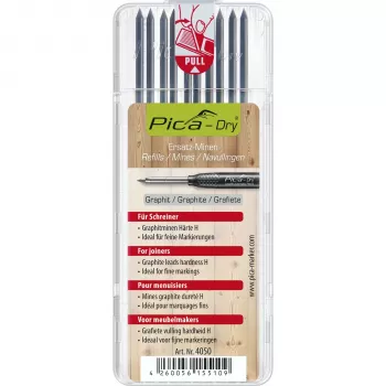 Pica DRY Ανταλλακτικά μύτες για ξυλουργούς - 9 ανταλλακτικά (Γραφίτης, Κόκκινο, Κίτρινο) 2,8 mm