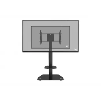 celexon Professional Adjust-3270MP Κινητή βάση οθόνης Portrait με τροχήλατο για οθόνες 32-70 ιντσών, ανοδιωμένο αλουμίνιο, γυαλί γάλακτος, Μαύρο