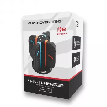 Ready2Gaming Nintendo Switch 2 4 σε 1 φορτιστής - Φορτιστής για Joy-Con και Pro Controller