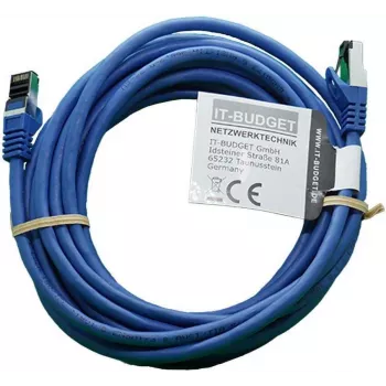 IT-BUDGET Full Copper Premium καλώδιο patch - Flex AWG 26 - Cat.8.1 - 2000 MHz - χωρίς αλογόνα - PoE+ - 40 Gbit - μπλε - 5 m