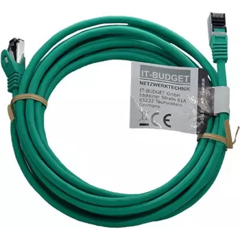 IT-BUDGET Full Copper Premium καλώδιο patch - Flex AWG 26 - Cat.8.1 - 2000 MHz - χωρίς αλογόνα - PoE+ - 40 Gbit - πράσινο - 5 m