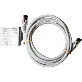 IT-BUDGET Full Copper Premium καλώδιο patch - Flex AWG 26 - Cat.8.1 - 2000 MHz - χωρίς αλογόνα - PoE+ - 40 Gbit - γκρι - 3 m (90ITBFLEX81PK3G)