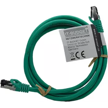 IT-BUDGET Full Copper Premium καλώδιο patch - Flex AWG 26 - Cat.8.1 - 2000 MHz - χωρίς αλογόνα - PoE+ - 40 Gbit - πράσινο - 2 m