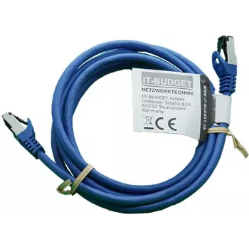 IT-BUDGET Full Copper Premium καλώδιο patch - Flex AWG 26 - Cat.8.1 - 2000 MHz - χωρίς αλογόνα - PoE+ - 40 Gbit - μπλε - 2 m