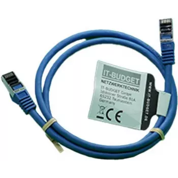 IT-BUDGET Full Copper Premium καλώδιο patch - Flex AWG 26 - Cat.8.1 - 2000 MHz - χωρίς αλογόνα - PoE+ - 40 Gbit - μπλε - 1,5 m
