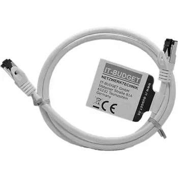 IT-BUDGET Full Copper Premium καλώδιο patch - Flex AWG 26 - Cat.8.1 - 2000 MHz - χωρίς αλογόνα - PoE+ - 40 GBit - λευκό - 1 m (90ITBFLEX81PK1W)