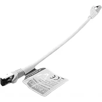IT-BUDGET Full Copper Premium καλώδιο patch - Flex AWG 26 - Cat.8.1 - 2000 MHz - χωρίς αλογόνα - PoE+ - 40 Gbit - λευκό - 0,5 m