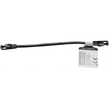 IT-BUDGET Full Copper Premium Patchkabel - Flex AWG 26 - Cat.8.1 - 2000 MHz - χωρίς αλογόνα - PoE+ - 40 Gbit - μαύρο - 0,25 m
