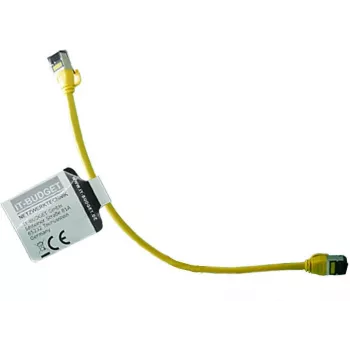 IT-BUDGET Full Copper Premium Patchkabel - Slim AWG 28 - Cat.8.1 - 2000 MHz - χωρίς αλογόνα - PoE+ - 40 GBit - κίτρινο - 0,25 m