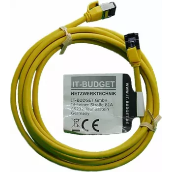 IT-BUDGET Full Copper Premium Patchkabel - Slim AWG 28 - Cat.8.1 - 2000 MHz - χωρίς αλογόνα - PoE+ - 40 Gbit - κίτρινο - 3 m (90ITBSLIM81PK3Y)