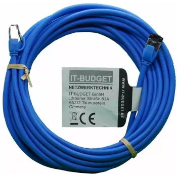 IT-BUDGET Full Copper Premium Patchkabel - Slim AWG 28 - Cat.8.1 - 2000 MHz - χωρίς αλογόνα - PoE+ - 40 Gbit - μπλε - 5 m (90ITBSLIM81PK5B)