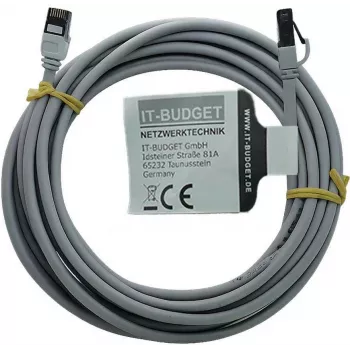 IT-BUDGET Full Copper Premium Patchkabel - Slim AWG 28 - Cat.8.1 - 2000 MHz - χωρίς αλογόνα - PoE+ - 40 GBit - γκρι - 5 m (90ITBSLIM81PK5G)