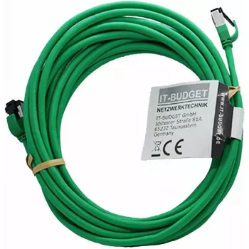 IT-BUDGET Full Copper Premium Patchkabel - Slim AWG 28 - Cat.8.1 - 2000 MHz - χωρίς αλογόνα - PoE+ - 40 GBit - πράσινο - 5 m (90ITBSLIM81PK5GR)