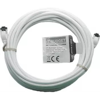 IT-BUDGET Full Copper Premium Patchkabel - Slim AWG 28 - Cat.8.1 - 2000 MHz - χωρίς αλογόνα - PoE+ - 40 Gbit - λευκό - 5 m (90ITBSLIM81PK5W)