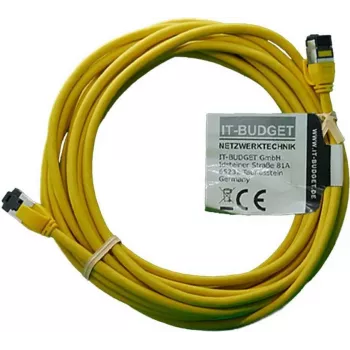 IT-BUDGET Full Copper Premium Patchkabel - Slim AWG 28 - Cat.8.1 - 2000 MHz - χωρίς αλογόνα - PoE+ - 40 Gbit - κίτρινο - 5 m (90ITBSLIM81PK5Y)