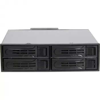Inter-Tech IPC ST-5244 4-Bay 2,5 ιντσών SATA/SAS Hot-Swap Mobile Rack για 5,25 ιντσών Bay, Μαύρο
