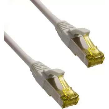 IT-BUDGET Full Copper Premium Καλώδιο Patch - Super Flex TPE - Cat.6A - με καλώδιο Cat.7 - 600 MHz - χωρίς αλογόνα - PoE+ - 10GBit - Γκρι - 1,5 m