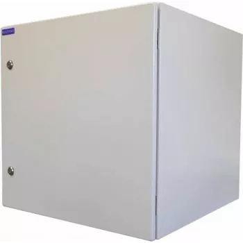 RESISTER Ντουλάπα δικτύου 19 ιντσών Pro - IP66 για εξωτερικούς και βιομηχανικούς χώρους - συμπαγής μεταλλική πόρτα - 12HE - 600x600 mm - Ανοιχτό γκρι (90RR19WV126MG)